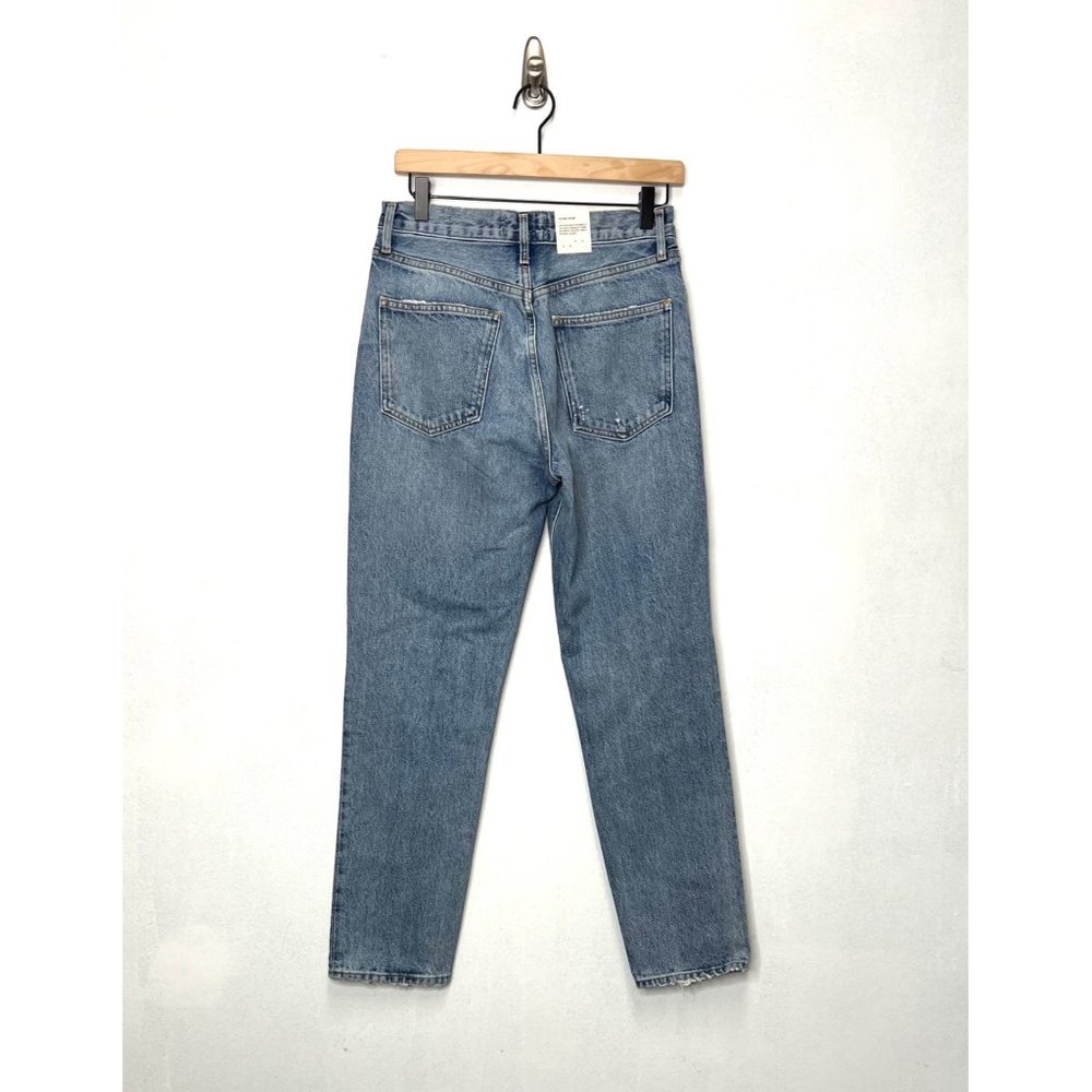 Agolde Fen High Rise Relaxed Taper Destroyed Blue Jeans Size 29 - Picture 5 of 5